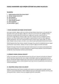 esogu akademik a&ccedil;ık erişim sistemi kullanıcı kılavuzu