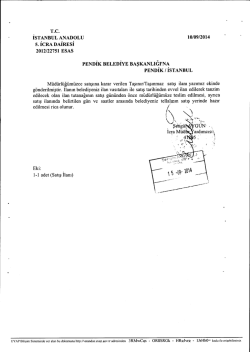 T.C. İSTANBUL ANADOLU 10/09/2014 s. İCRA DAIREsI