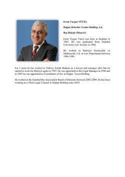Erem Turgut Y&Uuml;CEL Doğan Şirketler Grubu Holding A.Ş. Baş Hukuk