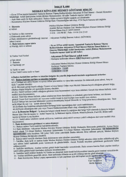 Taşıma/Nakil İşi İhalesi