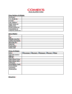 Arıza Bildirim Formu