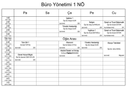Büro Yönetimi 1 NÖ
