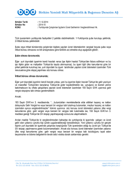 2014-10 Yurtdışında Çalıştırılan Personelin