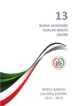 13.b&ouml;l&uuml;m - bursa akademik odalar birliği (baob)