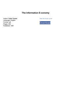 The Information E-conomy pdf book