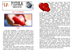 ŞUBAT AYI DEĞERİMİZ: SEVGİ Sevgi ilgidir, paylaşmaktır, iyi