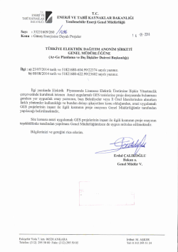 arazi uygulamalı ges inşaat proje onay yetkisi hk