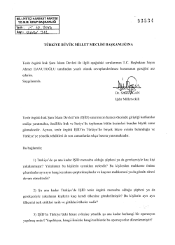 Yazılı Soru Önergesinin Metni - Türkiye Büyük Millet Meclisi