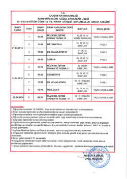 sINAv sINAv sINAv YAPILACAK DERS .