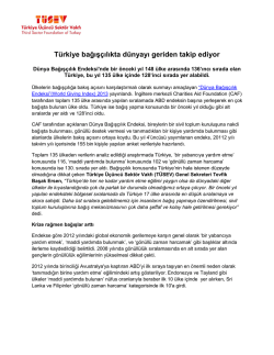 2014 23 Ocak Bağış&ccedil;ılık