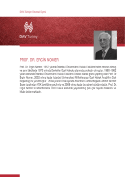 PROF. DR. ERGİN NOMER