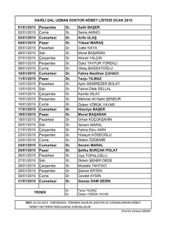 dahili dal ocak 2015