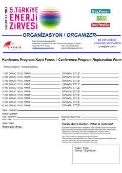 GAZİANTEP - V. T&Uuml;RKİYE ENERJİ ZİRVESİ KONFERANS
