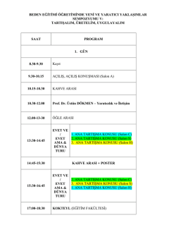 Program - Spor Eğitimi Grubu