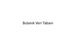 Bulanık Veri Tabanı