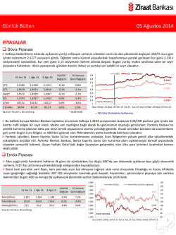 G&uuml;nl&uuml;k B&uuml;lten 05 Ağustos 2014