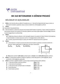ım 310 betonarme ıı-d&ouml;nem projesi
