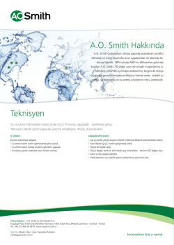 A.O. Smith Hakkında Teknisyen