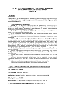 THY A.O. ĠLE THY OPET HAVACILIK YAKITLARI A.ġ
