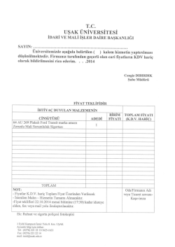 UŞAK &Uuml;NİVERSİTESİ