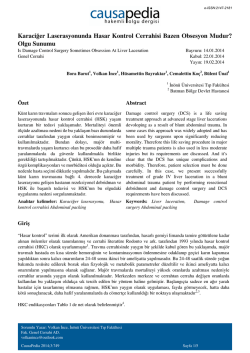 Karaciğer Laserasyonunda Hasar Kontrol Cerrahisi