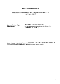 AKDENİZ AKARYAKIT DEPOLAMA NAKLİYAT vE TİCARET