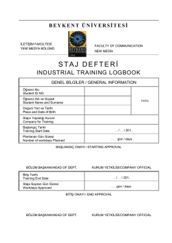 1.(Staj Defteri Kapağı)