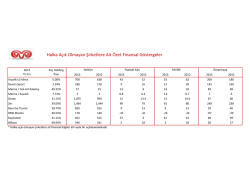 Halka A&ccedil;ık Olmayan Şirketlere Ait &Ouml;zet Finansal