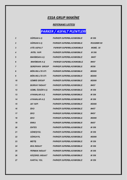 ESSA GRUP MAKİNE PARKER / ASFALT PLENTLERİ