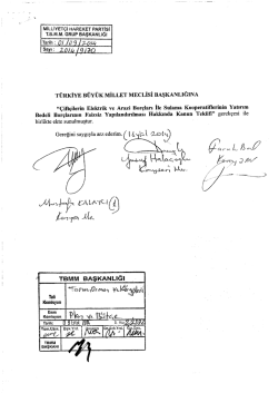 Kanun Teklifinin Metni - T&uuml;rkiye B&uuml;y&uuml;k Millet Meclisi