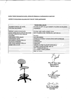 LABORATUVARLARİNDA KuLLANıLAcAK TABU RE TEKNİK