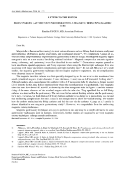 LETTER TO THE EDITOR PERCUTANEOUS GASTROSTOMY