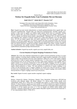 PDF - YYU Ziraat Fak&uuml;ltesi Tarım Bilimleri Dergisi