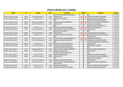 &Uuml;NİLİG ERKEKLER C GRUBU