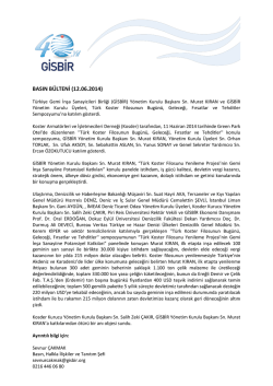 KOSDER Sempozyumu Basın Bülteni