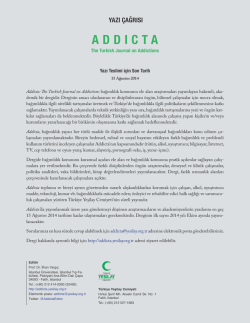 İ&ccedil;eriği indir (PDF) - Addicta