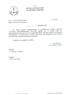 Yönetici Görevlendirme 16.12.2014 09:40