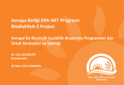 AB 7. &Ccedil;er&ccedil;eve ERA-Net Programı kapsamında Tarımsal Araştırmalar