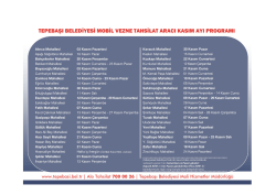 tepebaşı belediyesi mobil vezne tahsilat aracı kasım ayı programı