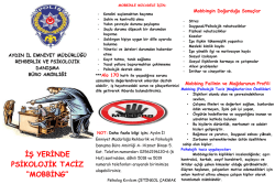 İş Yerinde Psikolojik Taciz "MOBBİNG"