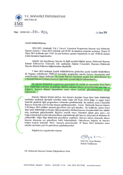 T.c. BOĞAZİ&Ccedil;İ &Uuml;NİVERSİTESİ