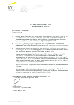 Faaliyet Raporları - 2013 - 4. D&ouml;nem