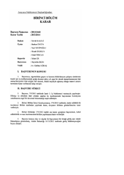 Anayasa Mahkemesinin 20/3/2014 Tarihli ve 2013