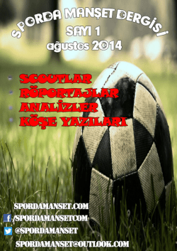 Sporda Manşet Dergisi Ağustos 2014