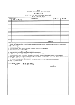 T.c. s&Uuml;LEYMAN DEMİREL &Uuml;NİVERSİTESİ