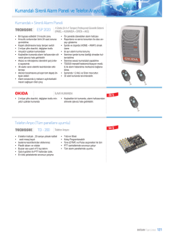 Kumandalı Sirenli Alarm Paneli ve Telefon Arayıcısı