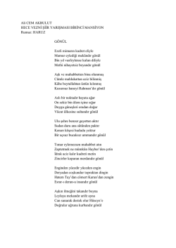 Ali Cem AKBULUT &ldquo;G&Ouml;N&Uuml;L &rdquo;