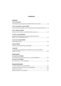 İçindekiler ve Contens