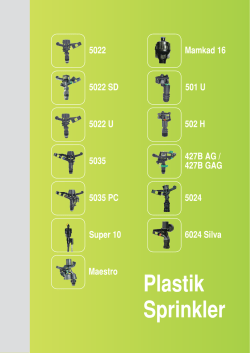 Jain Sulama Sistemleri - Plastik Sprink