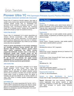 Pioneer Ultra YC PVC Ġ&ccedil;ermeyen Phthalate Uyumlu